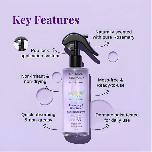 Rosemary & Rice Water Natural Hair Growth Spray