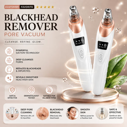 Electric Blackhead Remover – Facial Pore Vacuum with Multiple Suction Levels