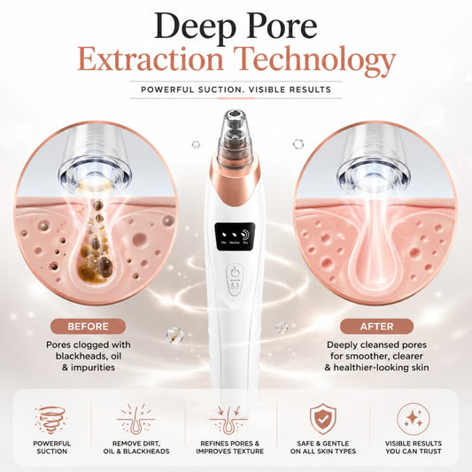 Electric Blackhead Remover – Facial Pore Vacuum with Multiple Suction Levels