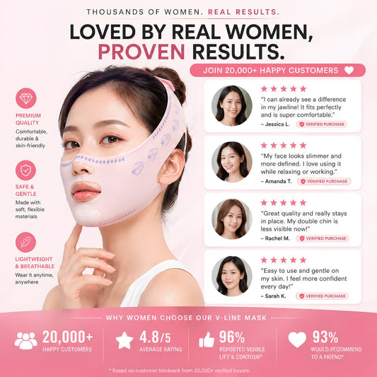V-Line Face Lifting Reusable Mask - Define Jawline, Fat & Reduce Double Chin