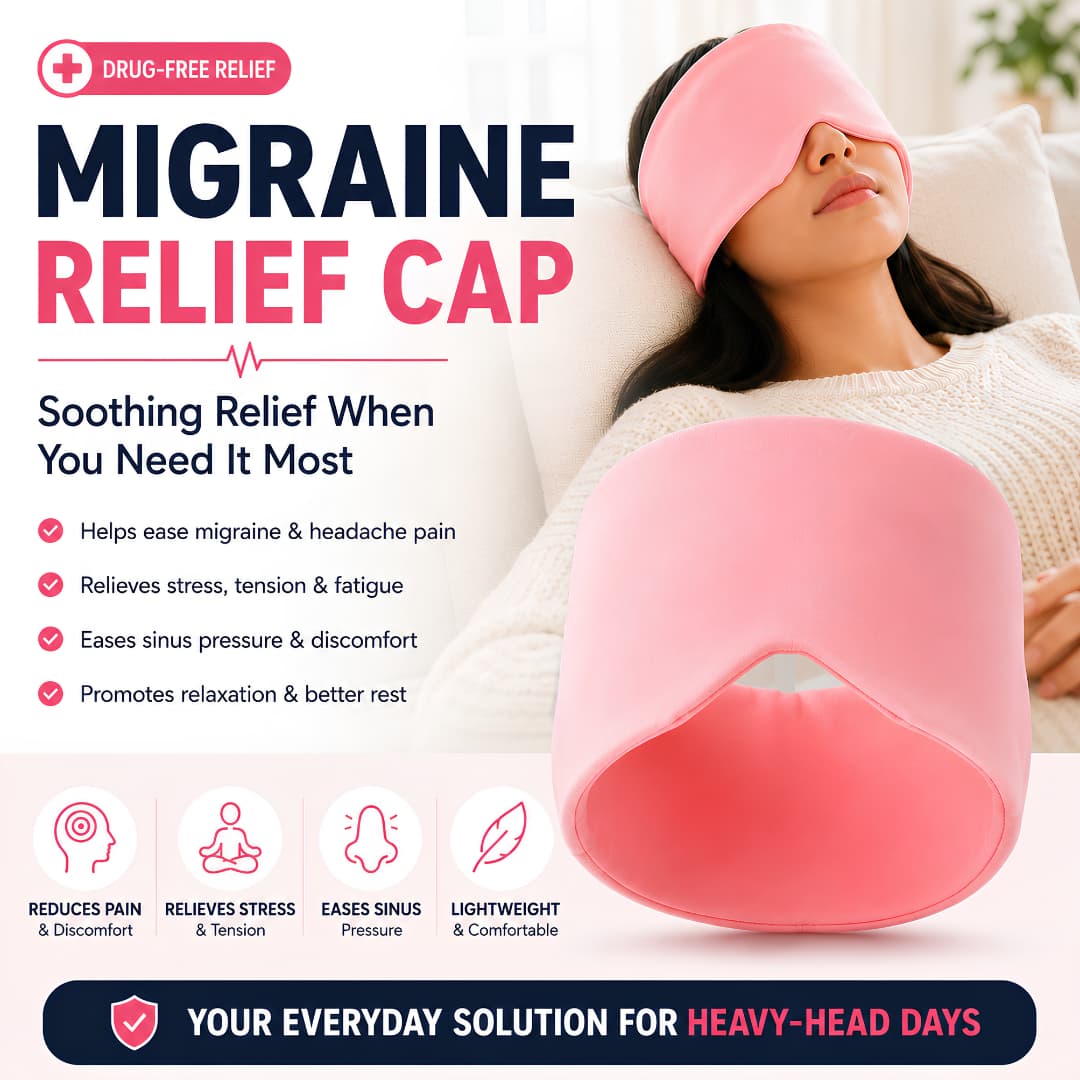 Migraine Pain Relief Cap – Hot & Cold Therapy Headache Relief Solution