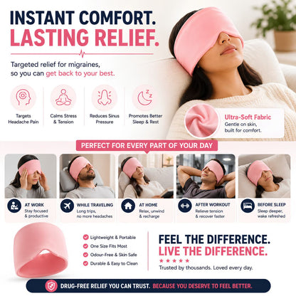 Migraine Pain Relief Cap – Hot & Cold Therapy Headache Relief Solution