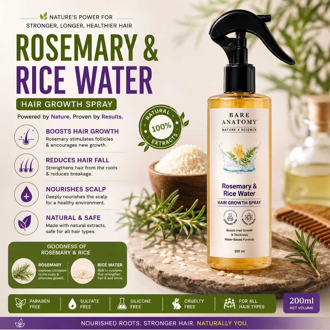 Organic Rosemary & Rice Water Hair Growth Spray - BUY 1 GET 1 FREE