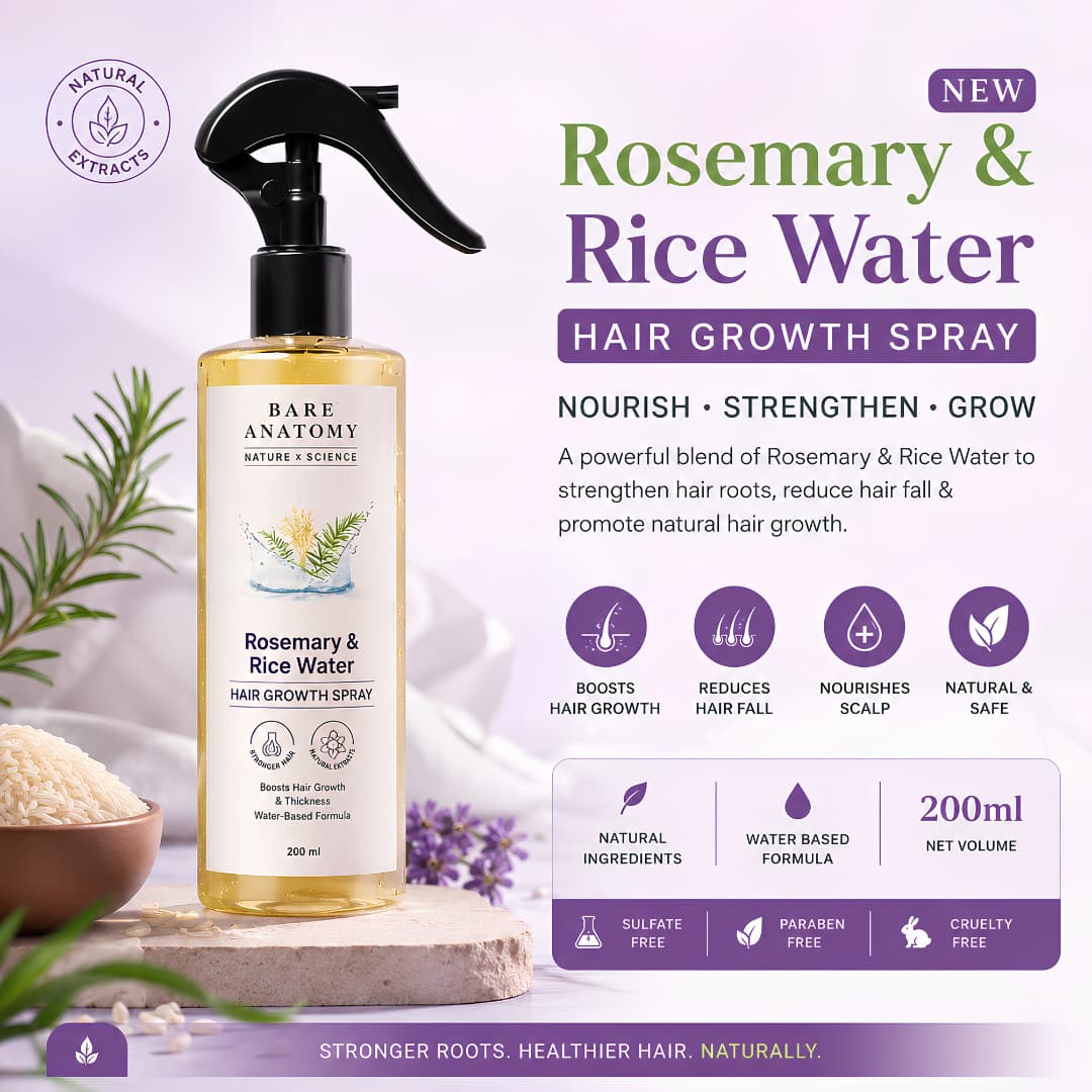 Organic Rosemary & Rice Water Hair Growth Spray - BUY 1 GET 1 FREE