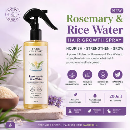Organic Rosemary & Rice Water Hair Growth Spray - BUY 1 GET 1 FREE