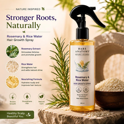 Organic Rosemary & Rice Water Hair Growth Spray - BUY 1 GET 1 FREE
