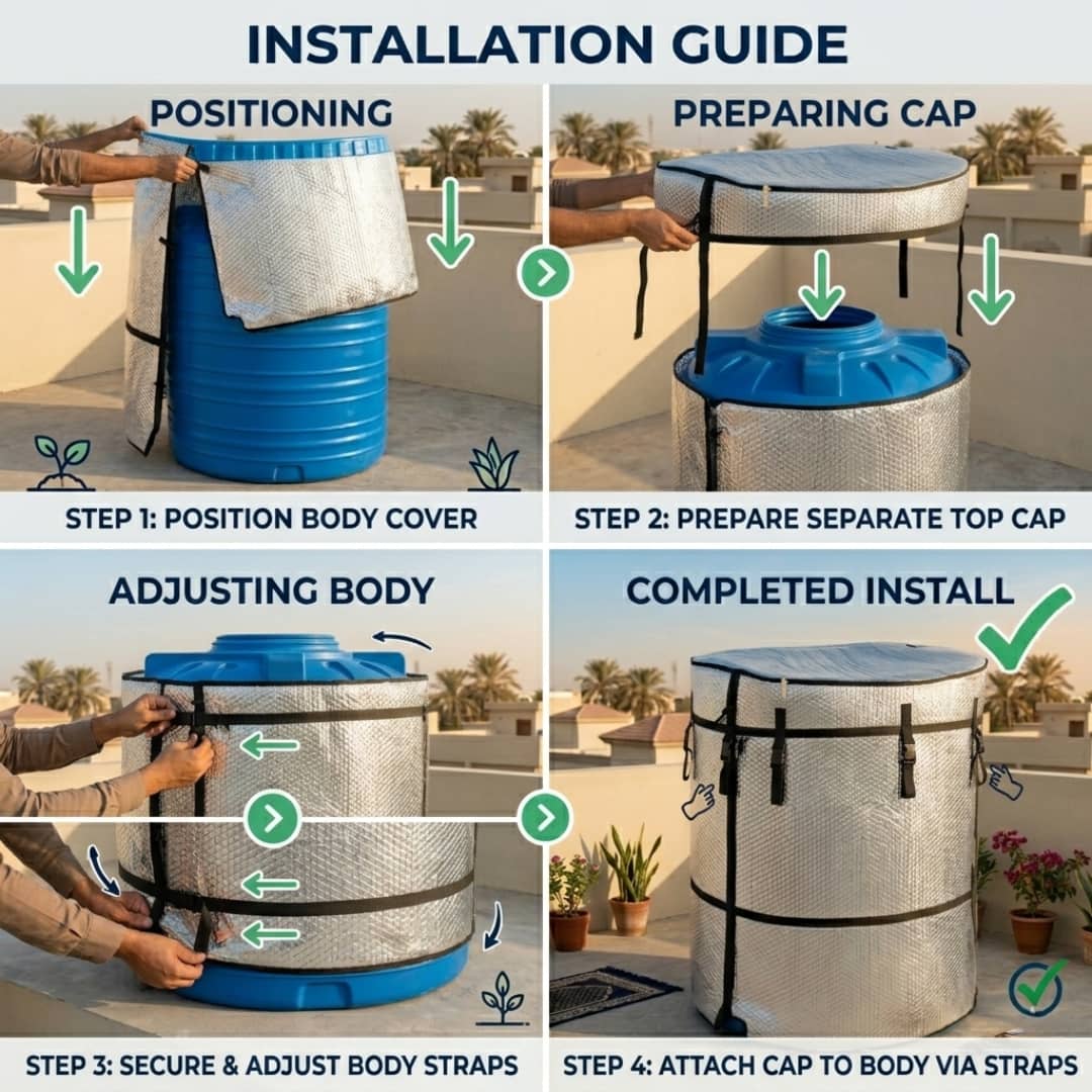 Water Tank Thermal Cover – Heat & UV Protection to Keep Water Cool